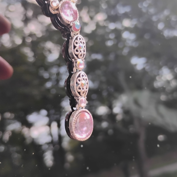 Elegant Silver and Purple Women's Bracelet - Picture 2 of 2